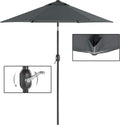 SONGMICS Umbrela de gradina 200 cm, inclinare dubla 30°, poliester UPF 50+, cadru metalic, gri