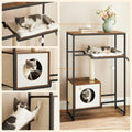 FEANDREA Mobilier 2 in 1 pentru pentru pisici cu ascunzatoare, 74x34x114cm, maro vintage