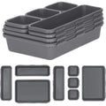 Organizator sertar bucatarie, 8 piese, gri
