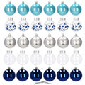 Set globuri de Craciun Inedit, 30 bucati, 6cm, transparente si albastru