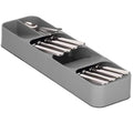 Organizator tacamuri sertar, 5 compartimente, 40x11x5,5cm, gri