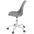 Scaun de birou ergonomic, piele ecologica, 150kg, baza otel, gri