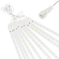 Instalatie de Craciun, 10 tuburi, 50cm, 480 LED, ploaie de meteoriti, alb