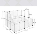 SONGMICS Tarc pentru animale mici rozatoare, din plastic, modulara DIY, 143x108x92cm, alb