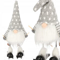 Figurina Craciun, Spiridus pe schiuri, inaltime 33cm