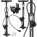 Pompa bicicleta cu manometru, accesorii umflare mingi si articole gonflabile, 160PSI, aluminiu, 60cm