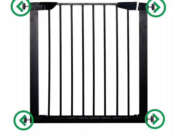 Poarta de siguranta Safety Gate pentru scari, ajustabila 131-138 cm, din otel, neagra