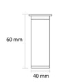Leziter Picior de mobilier Uni 60 mm argintiu