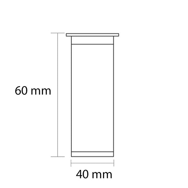 Leziter Picior de mobilier Uni 60 mm argintiu
