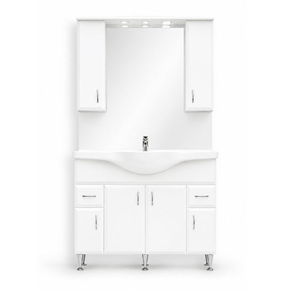 Leziter Set mobilier baie Bianca Plus 105, alb lucios