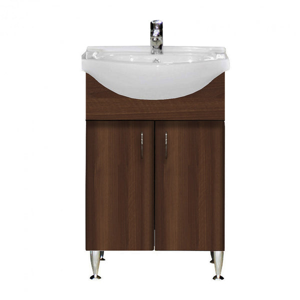 Leziter Masca chiuveta baie Bianca Plus 55 cu lavoar, Aida nuc