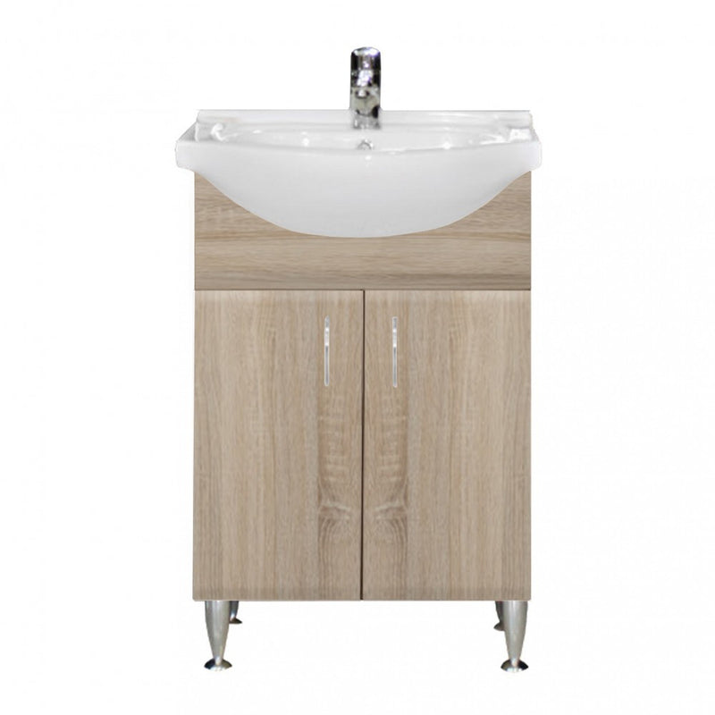 Leziter Masca chiuveta baie Bianca Plus 55 cu lavoar, stejar sonoma