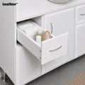 Leziter Set mobilier baie Bianca Plus 75, alb lucios, deschidere pe dreapta