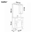 Leziter Set mobilier baie Bianca Plus 75, stejar sonoma, deschidere pe dreapta