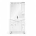 Leziter Set mobilier baie Bianca Plus 85, alb lucios, deschidere pe dreapta