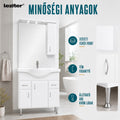 Leziter Set mobilier baie Bianca Plus 85, alb lucios, deschidere pe dreapta