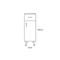 Leziter Dulap baie Bianca Plus 30 cu 1 usa, 1 sertar, stejar sonoma, dreapta