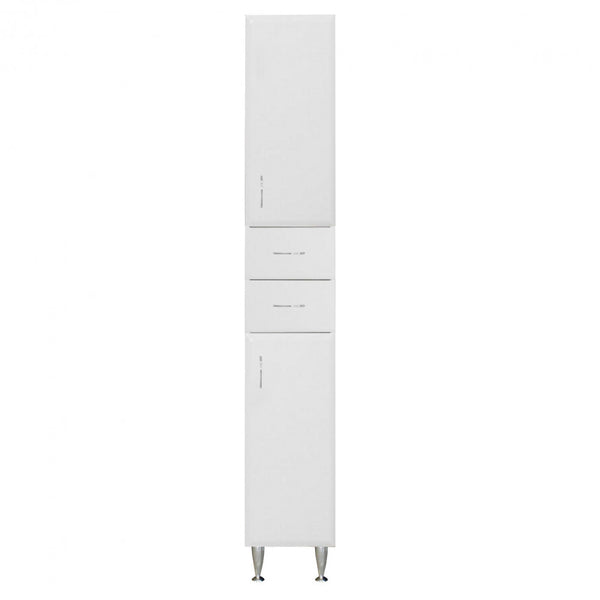 Leziter Dulap baie Bianca Plus 30 cu 2 usi, 2 sertare, alb lucios, dreapta