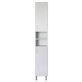 Leziter Dulap baie Bianca Plus 30 cu 2 usi, deschis, alb lucios, universal