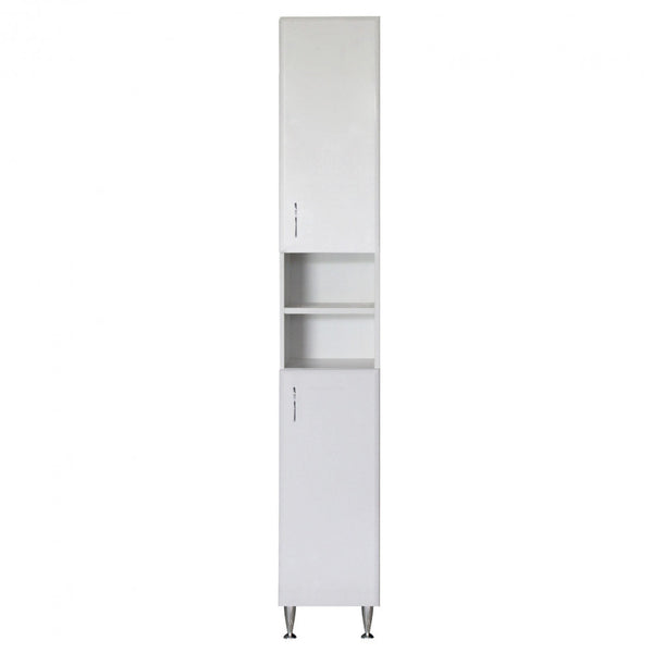 Leziter Dulap baie Bianca Plus 30 cu 2 usi, deschis, alb lucios, universal