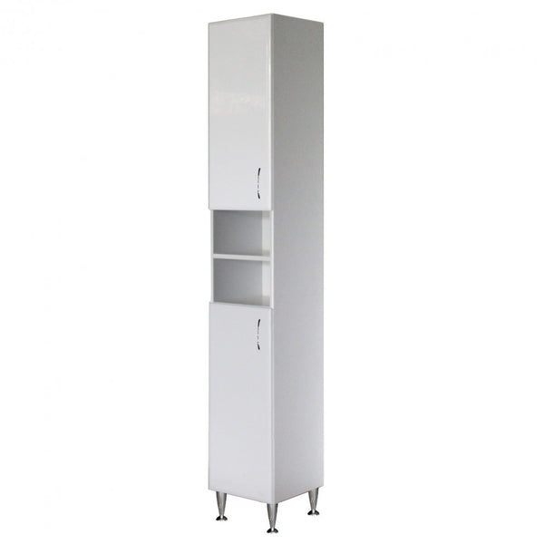 Leziter Dulap baie Bianca Plus 30 cu 2 usi, deschis, alb lucios, universal