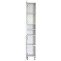 Leziter Dulap baie Bianca Plus 30 cu 2 usi, deschis, alb lucios, universal