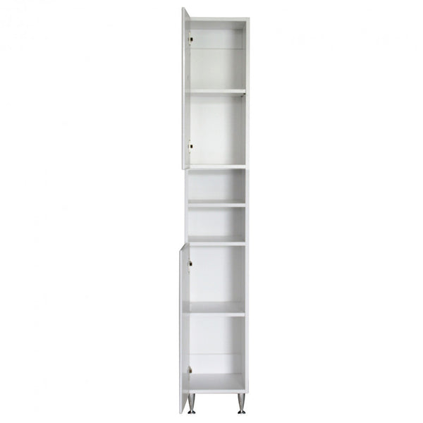Leziter Dulap baie Bianca Plus 30 cu 2 usi, deschis, alb lucios, universal