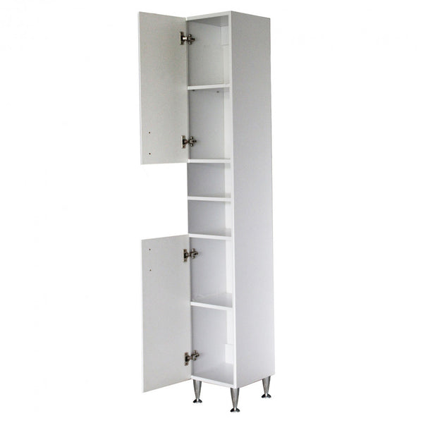 Leziter Dulap baie Bianca Plus 30 cu 2 usi, deschis, alb lucios, universal