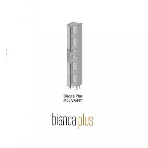 Leziter Dulap baie Bianca Plus 30 cu 2 usi, deschis, stejar sonoma, universal