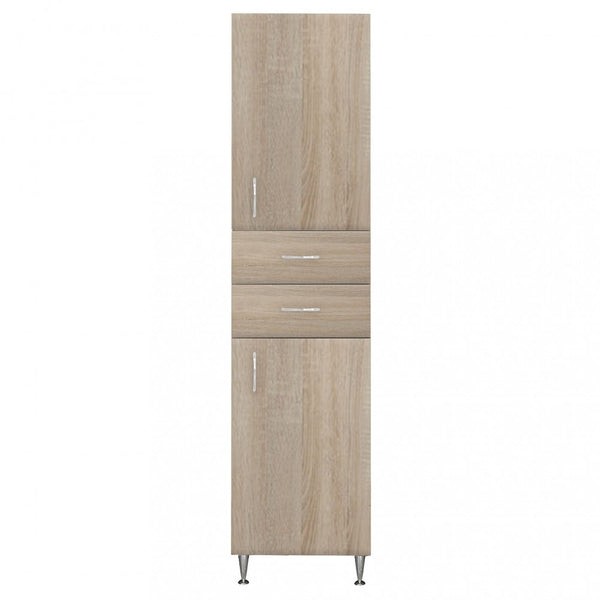 Leziter Dulap baie Bianca Plus 45 cu 2 usi, 2 sertare, stejar sonoma, dreapta
