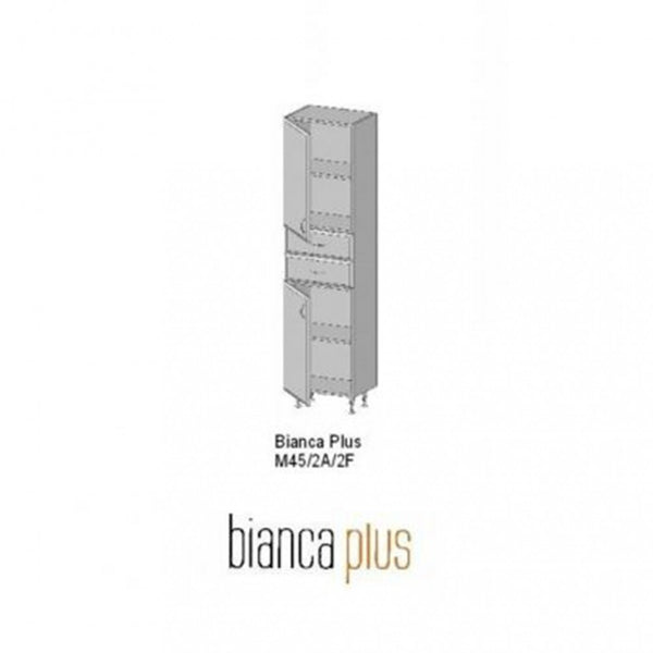 Leziter Dulap baie Bianca Plus 45 cu 2 usi, 2 sertare, stejar sonoma, dreapta