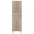 Leziter Dulap baie Bianca Plus 60 cu 4 usi, 2 sertare, stejar sonoma