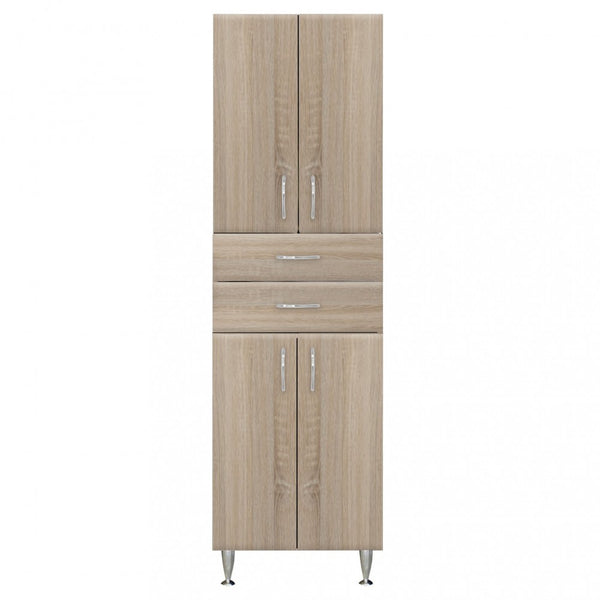 Leziter Dulap baie Bianca Plus 60 cu 4 usi, 2 sertare, stejar sonoma