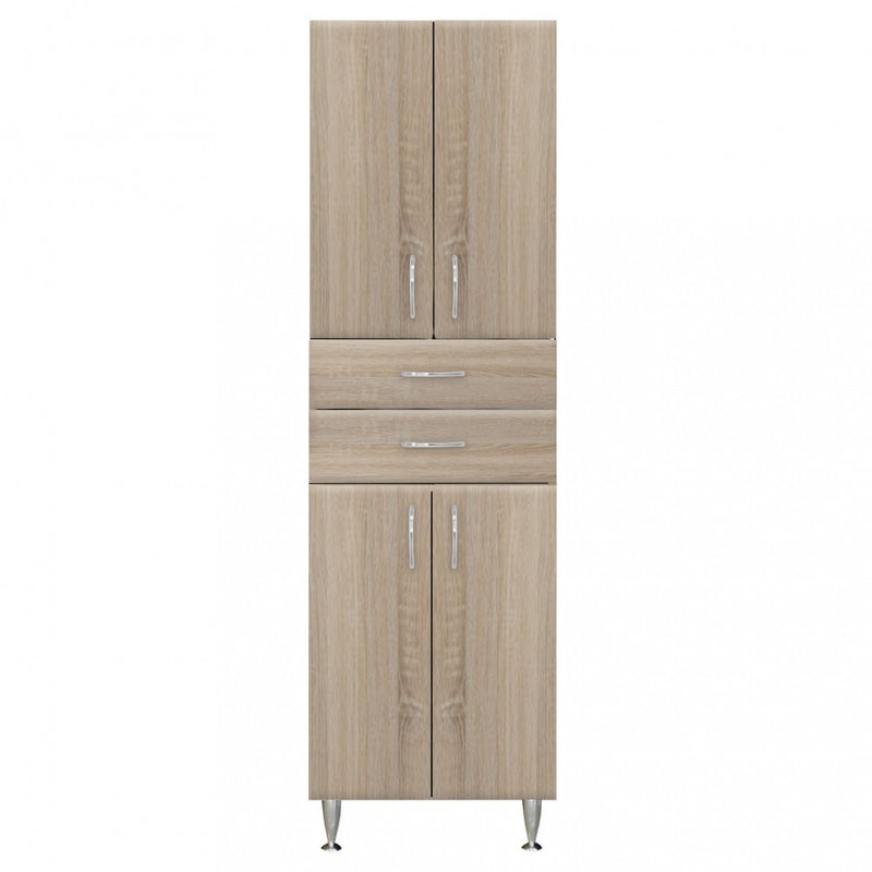 Leziter Dulap baie Bianca Plus 60 cu 4 usi, 2 sertare, stejar sonoma