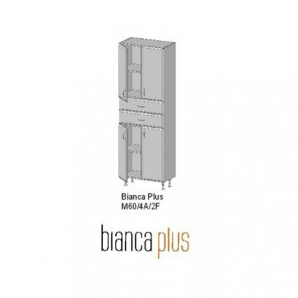 Leziter Dulap baie Bianca Plus 60 cu 4 usi, 2 sertare, stejar sonoma