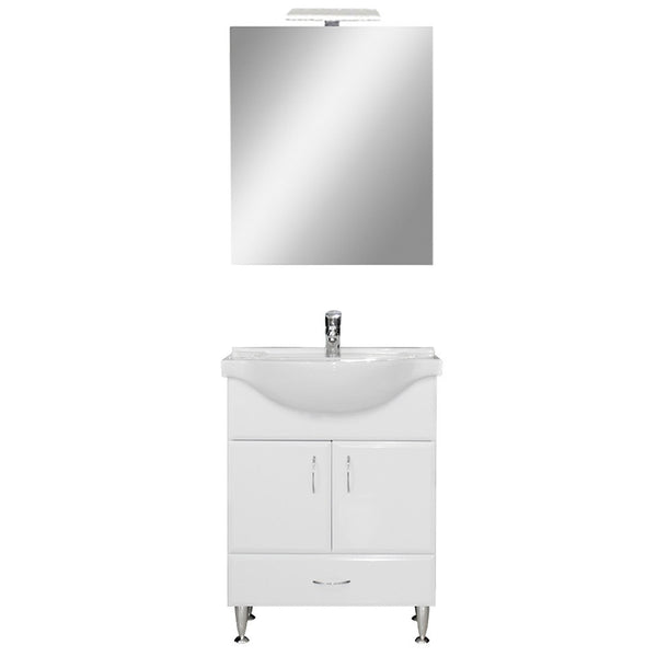 Leziter Set mobilier baie Bianca Prime 65, alb lucios