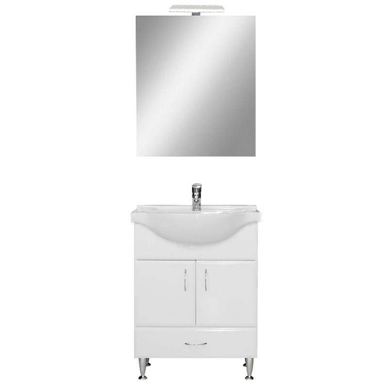 Leziter Set mobilier baie Bianca Prime 65, alb lucios