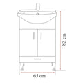 Leziter Set mobilier baie Bianca Prime 65, stejar sonoma