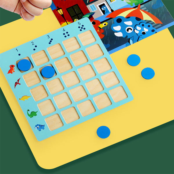 Leziter Dinosaur calculator joc educațional din lemn