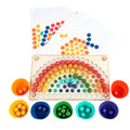 Leziter Rainbow minge mozaic puzzle Montessori jucărie din lemn