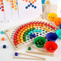 Leziter Rainbow minge mozaic puzzle Montessori jucărie din lemn