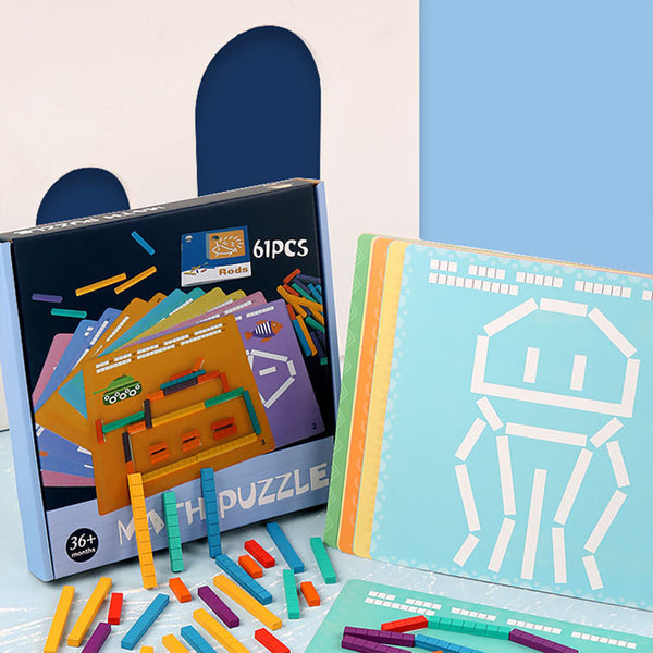 Leziter Numărare tijă puzzle aritmetică educaționale jucărie din lemn