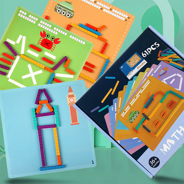 Leziter Numărare tijă puzzle aritmetică educaționale jucărie din lemn
