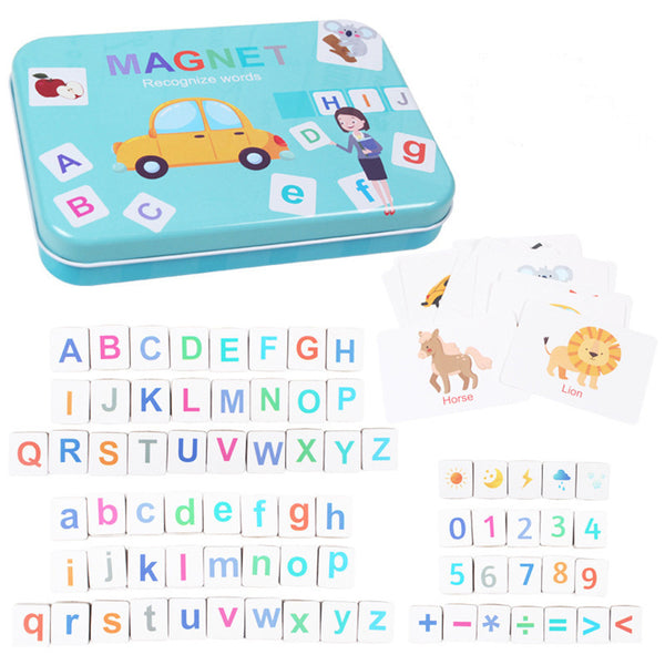 Leziter Cuvânt magnetic puzzle joc din lemn pentru învățarea cuvintelor în limba engleză