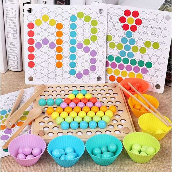 Leziter Minge mozaic puzzle Montessori jucărie din lemn