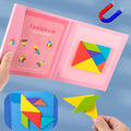 Leziter Jucărie magnetică din lemn tangram