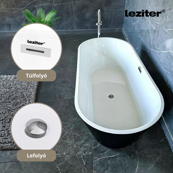 Leziter Cada freestanding Noa 170x75x56 cm, negru