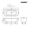 Leziter Cada freestanding Still 170x80x58 cm, alb