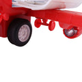 Leziter Avion de transport pentru pompieri cu 4 mașini de pompieri, accesorii, efecte luminoase și sonore