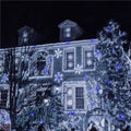Instalatie luminoasa LED exterior/interior, 1000 LED-uri alb rece cu flash albastru, 80 m, lumina constanta + flash, IP44, conectabila